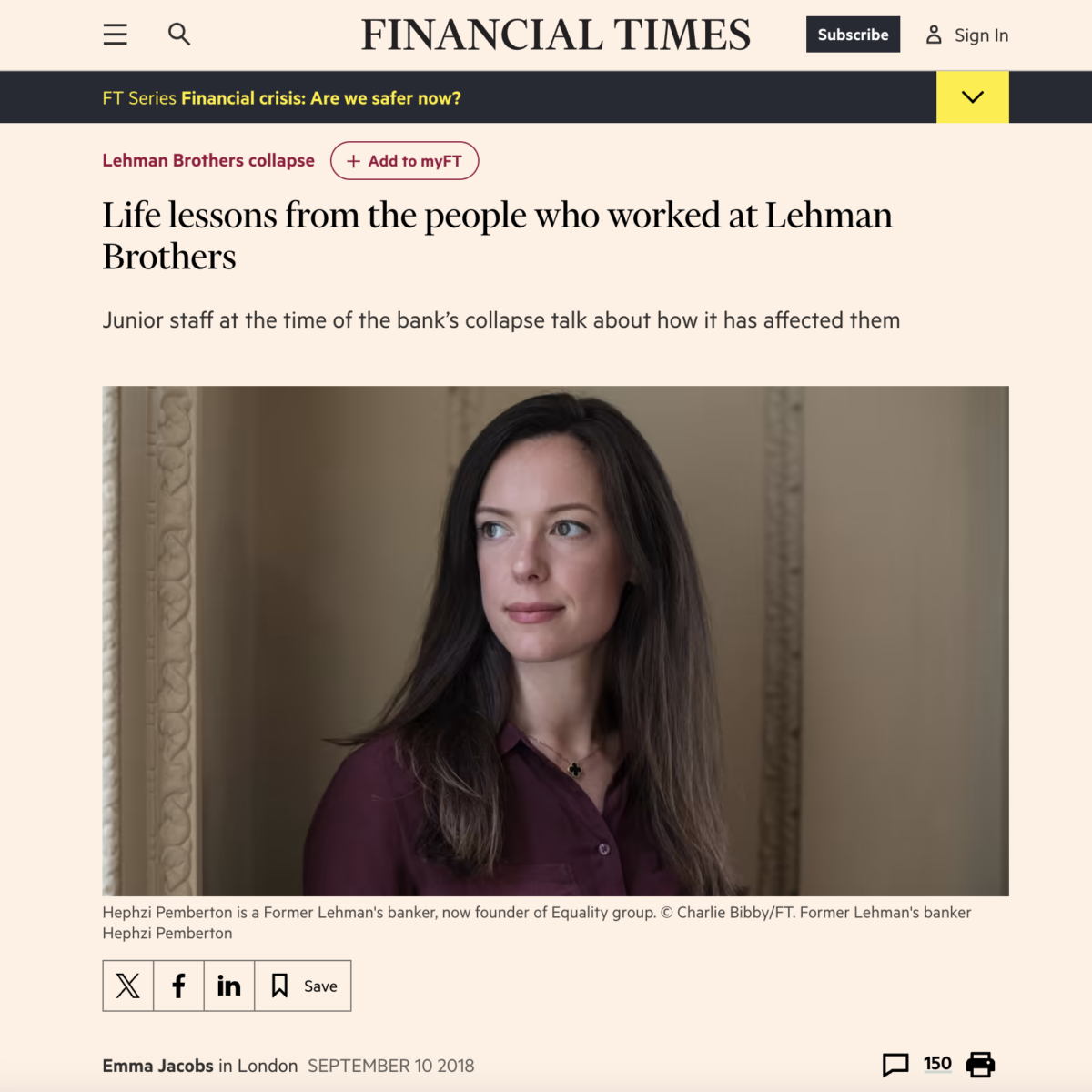 Hephzi Pemberton Financial Times